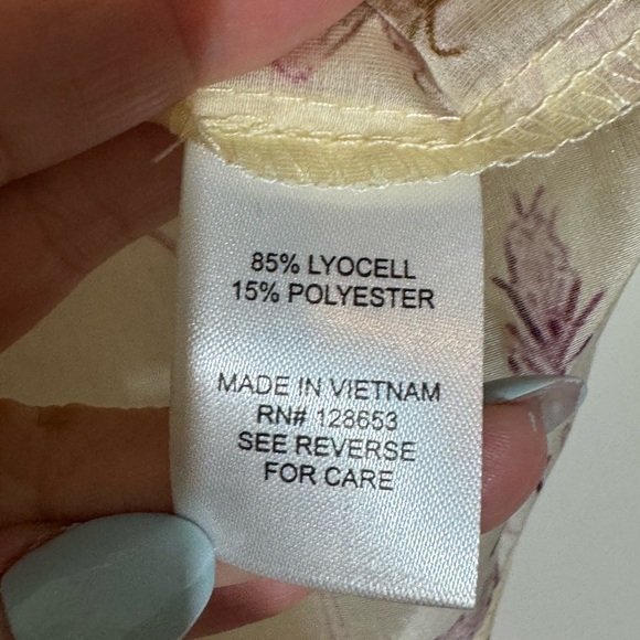 Bailey/44 Semi Sheer Lyocell Floral Blouse Puff Sleeve Size M - Picture 4 of 8